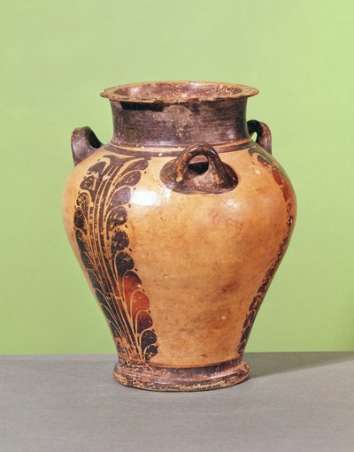 Small Pithos with a Stylised Leaf Pattern by Minoan